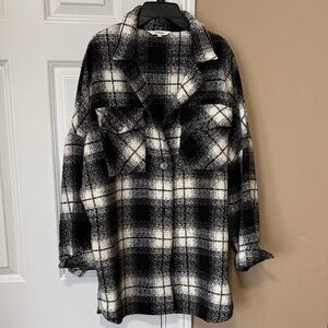 Amaryllis Monochrome Checkered Utility Jacket